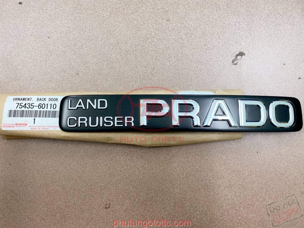 Chữ Land Cruiser Prado ốp đèn soi biển số Prado 2007 (7543560110)