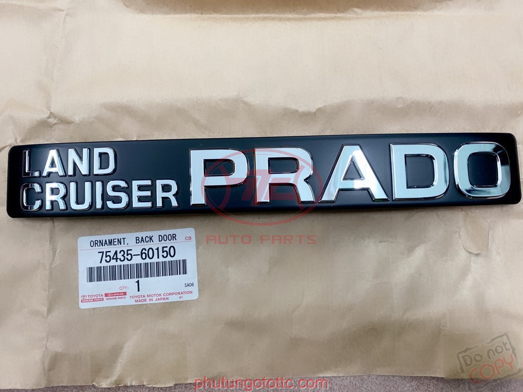 Chữ Land Cruiser Prado ốp đèn soi biển số Prado 2010 (7543560150)